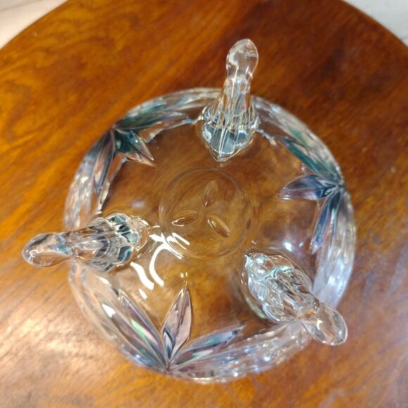 Mikasa Holiday Evergreen Emerald 3-Footed 6" Open Candy Dish Bowl‎ - Picture 4 of 10